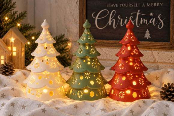 Christmas Tree Lantern STL File – 3D Printable Holiday Candle Holder - Image 5