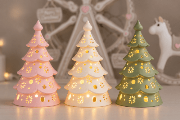 Christmas Tree Lantern STL File – 3D Printable Holiday Candle Holder - Image 6