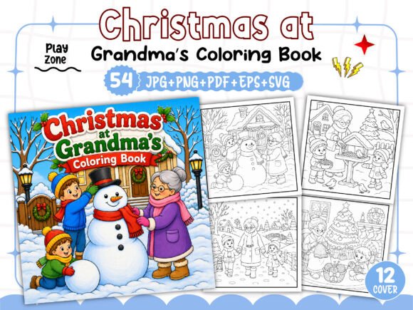 Christmas at Grandma’s Coloring Pages