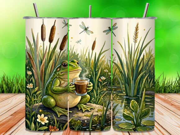 Coffee Frog Dragonfly 20oz Tumbler Wrap