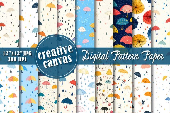Colorful Umbrella Seamless Pattern