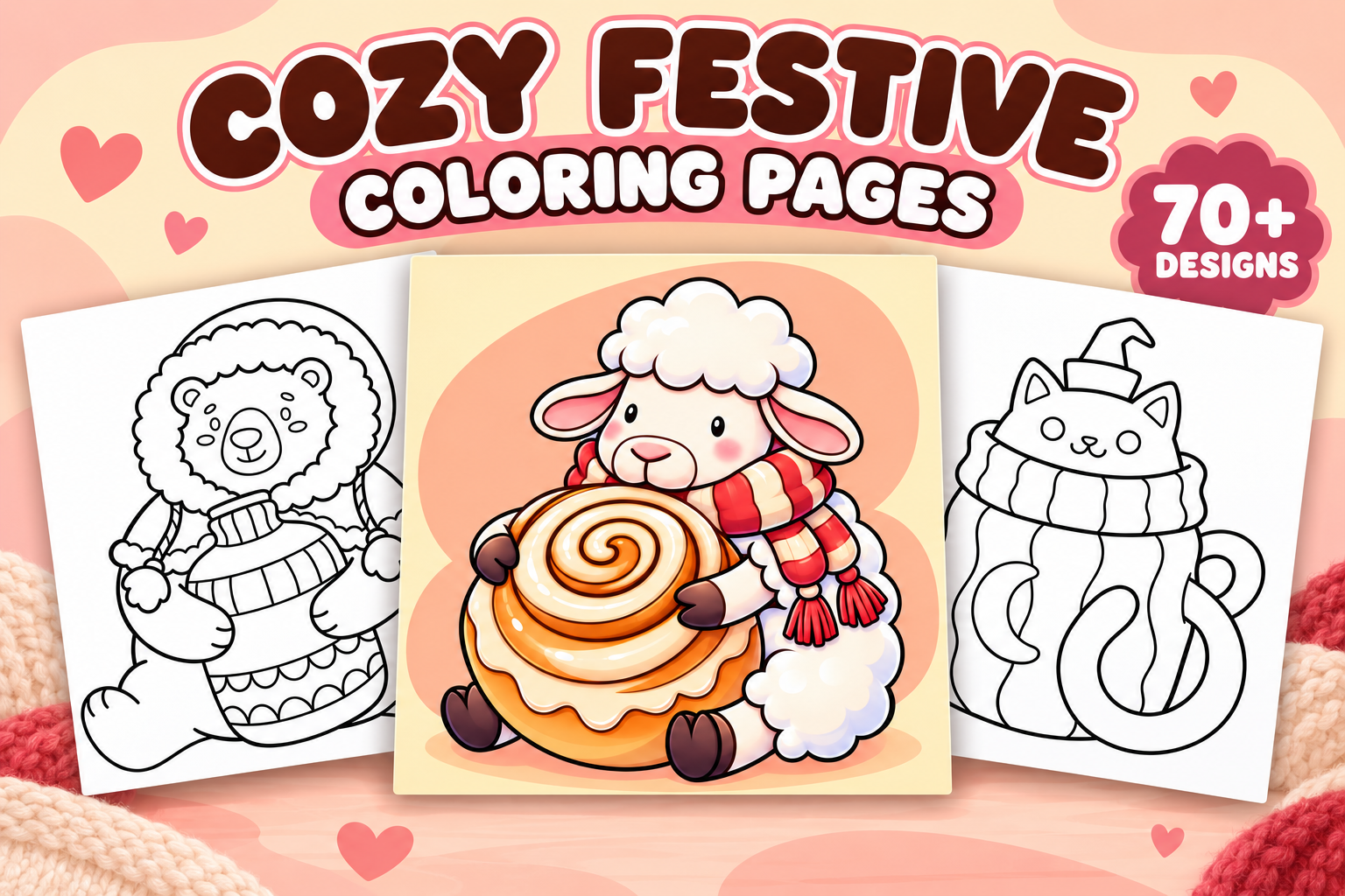 Cozy Festive Coloring Pages – Volume 1