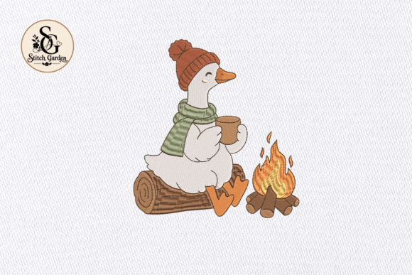 Cozy Goose Winter Embroidery