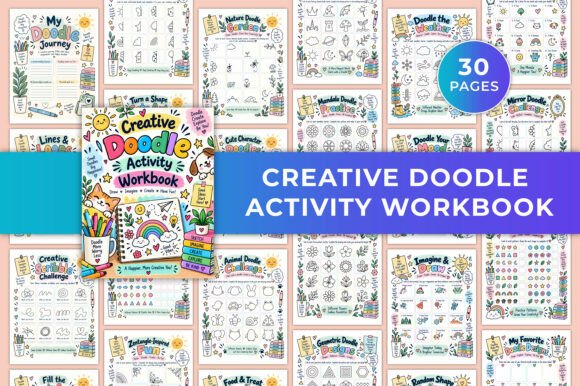 Creative Doodle Activity Workbook KDP