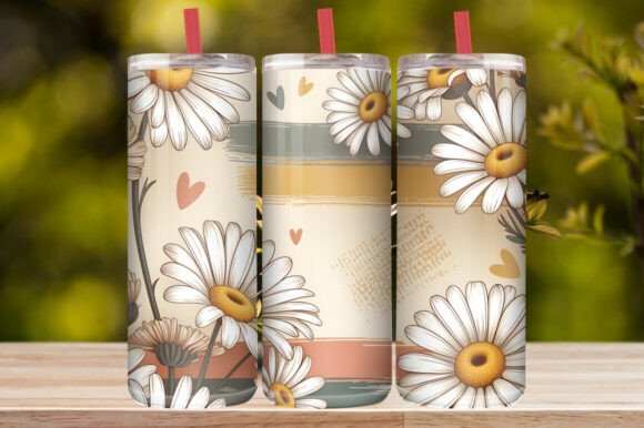 Daisy Floral Tumbler Wrap