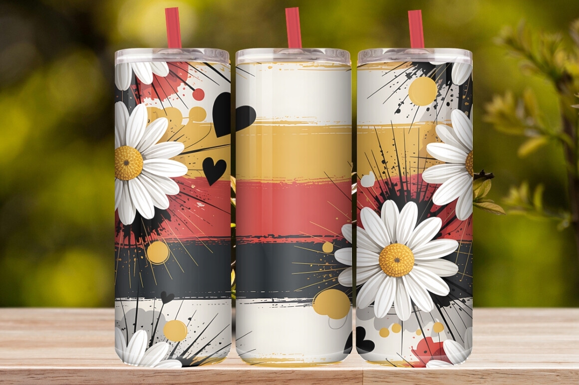 Daisy Floral Tumbler Wrap