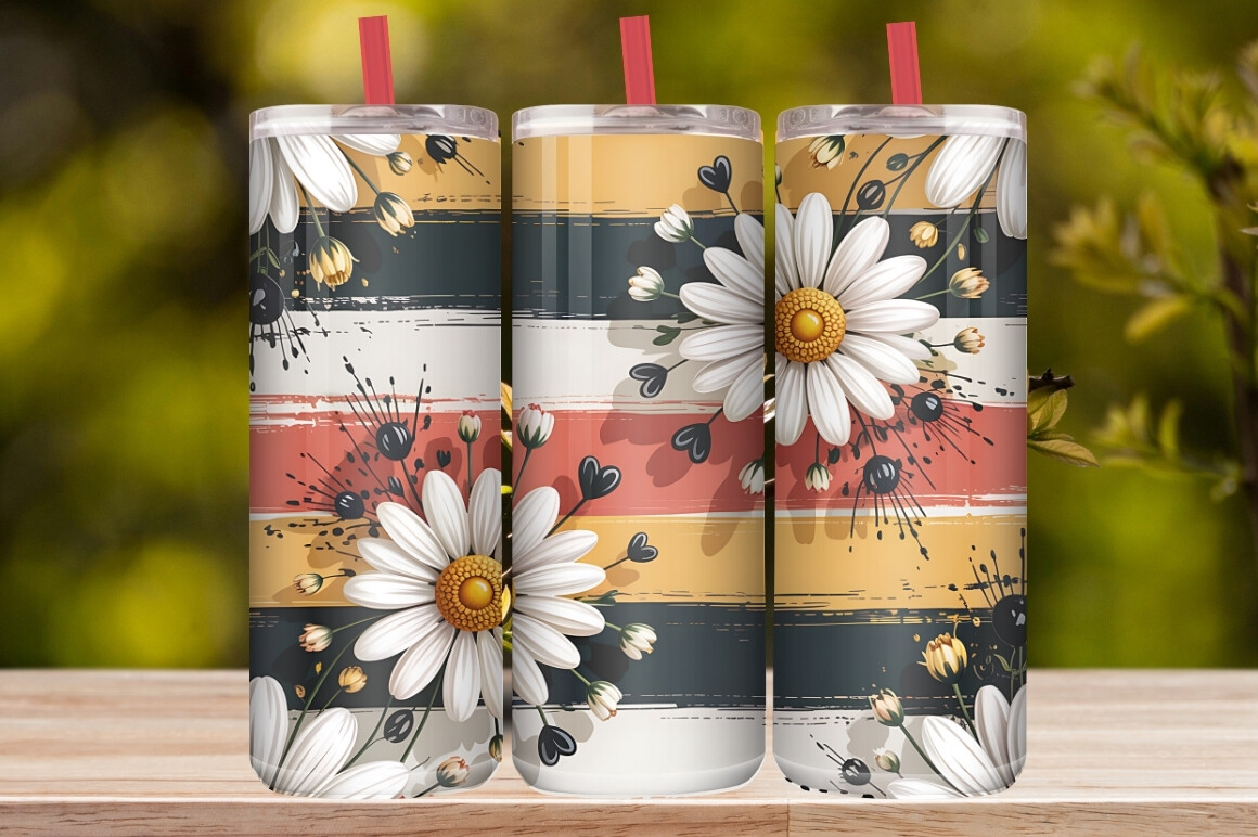 Daisy Floral Tumbler Wrap