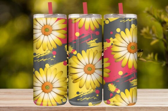 Daisy Floral Tumbler Wrap