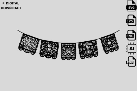 Day of the Dead Papel Picado SVG