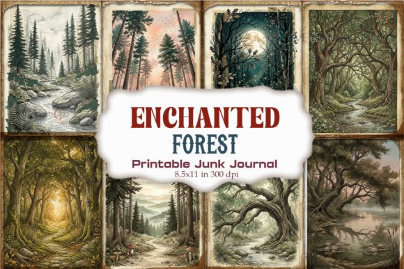 Enchanted Forest Junk Journal Pages