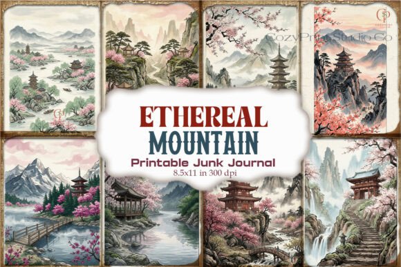 Ethereal Mountain Junk Journal Pages