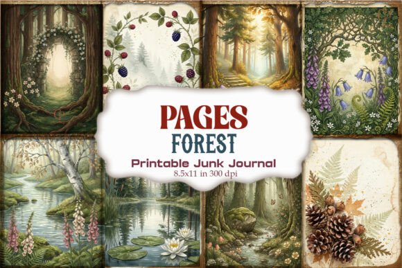Forest Junk Journal Pages