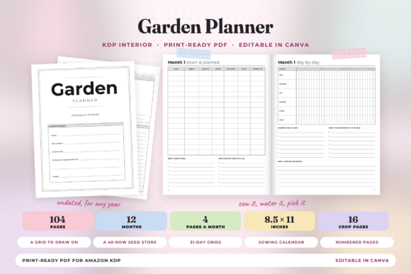 Garden Planner, 12 Months