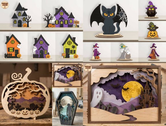 Halloween Laser Cut File SVG Bundle Laser Cutting By Break Jhon