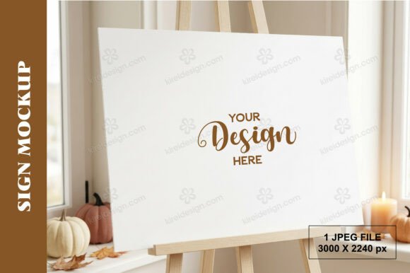 Halloween Welcome Sign Mockup 02