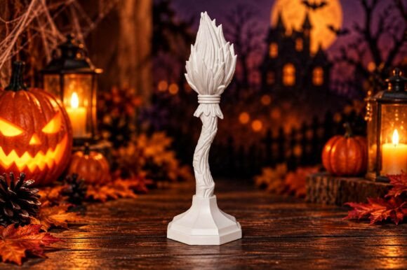 Halloween Witch Broom 3D Print - STL File for Spooky Halloween Decor - Image 2