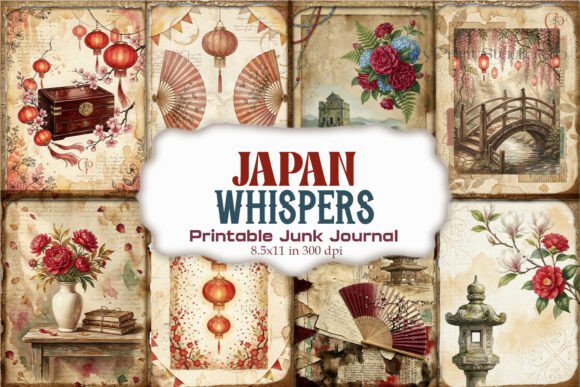 Japan Whispers Junk Journal Paper