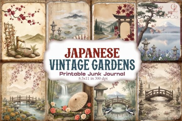 Japanese Vintage Gardens Junk Journal
