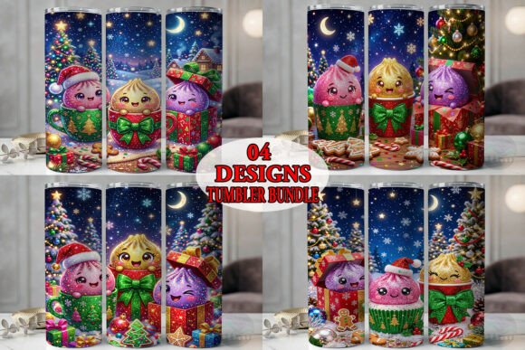 Kawaii Christmas Dumpling Tumbler Bundle