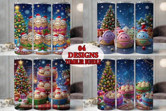 Kawaii Glitter Dumplings Tumbler Bundle