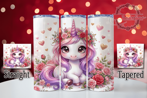 Kawaii Unicorn Roses 20oz Tumbler