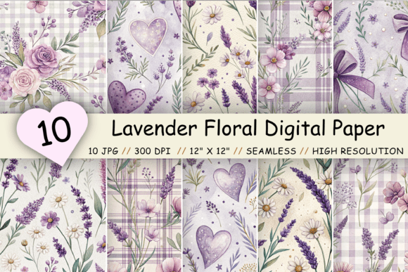Lavender Floral Pattern Bundle
