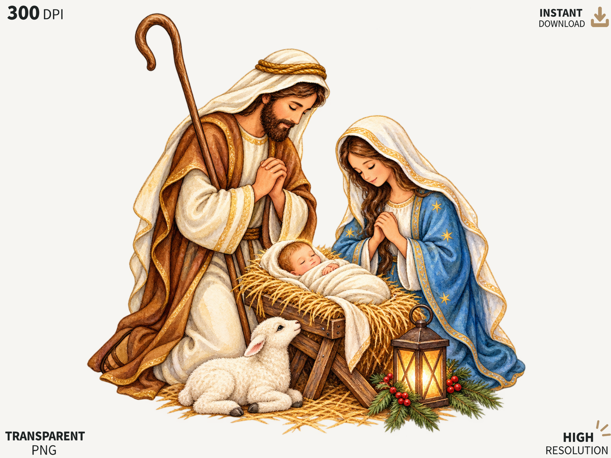 Love Came Down Christmas Nativity PNG, C