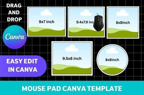 Mouse Pad Canva Template
