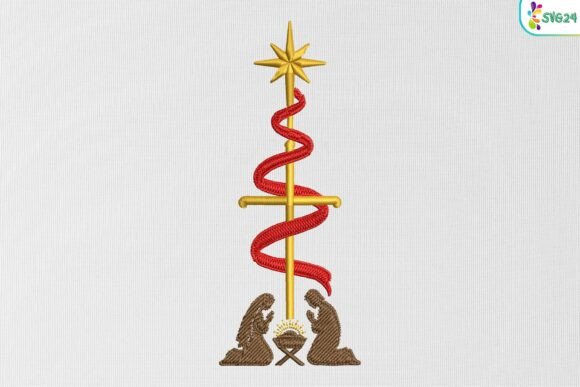 Nativity Cross Christmas Scene