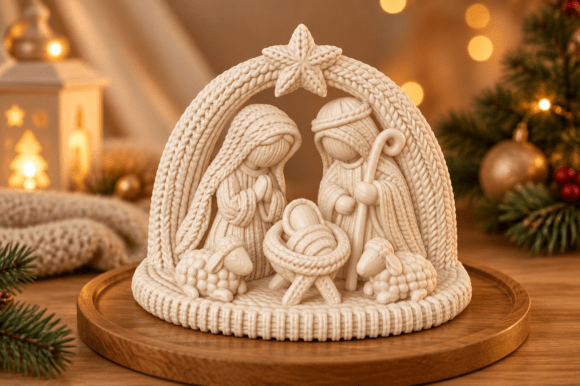 Nativity Scene Christmas 3D STL Model – 3D Printable Holiday Decor - Image 3