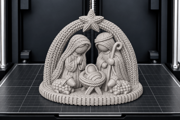 Nativity Scene Christmas 3D STL Model – 3D Printable Holiday Decor - Image 4