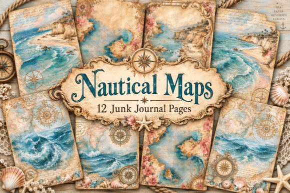 Nautical Maps Printable Junk Journal