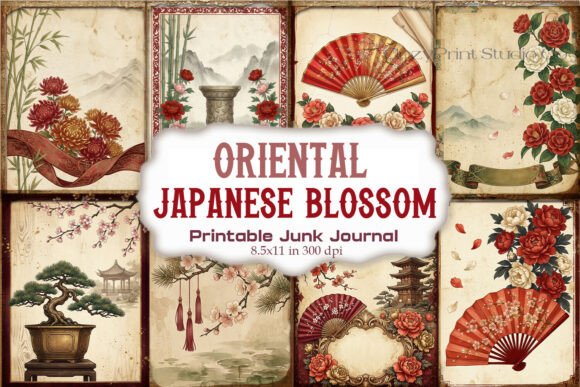 Oriental Japanese Blossom Junk Journal