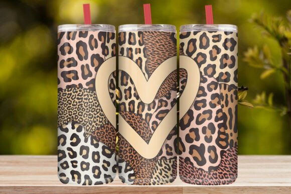 Pink & Gold Leopard Glitter Tumbler Wrap