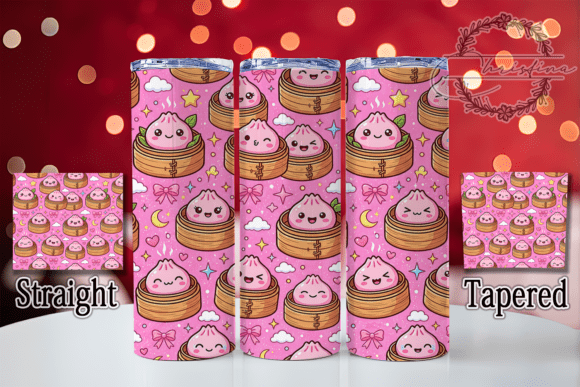 Pink Kawaii Dumplings 20oz Tumbler