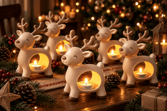 Christmas Tree Tealight Holder STL Set – 3 Printable 3D Models for Holiday Décor - Image 10