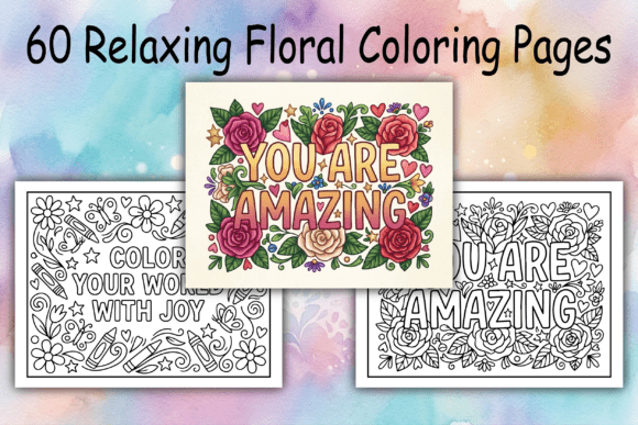 Relaxing Floral Coloring Pages