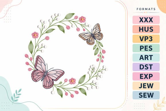 Ripple Butterfly Floral Wreath