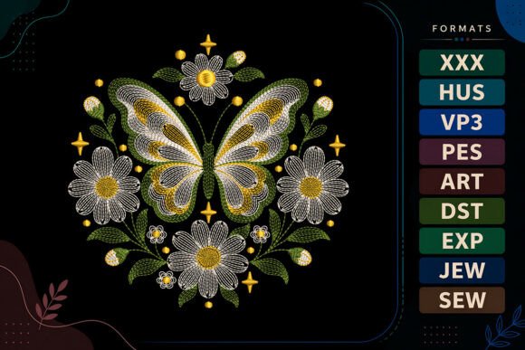 Ripple Butterfly with Daisies