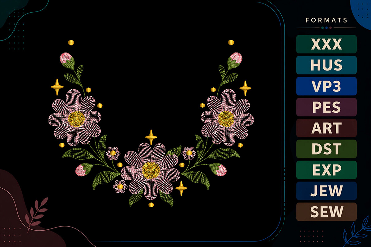 Ripple Floral Border