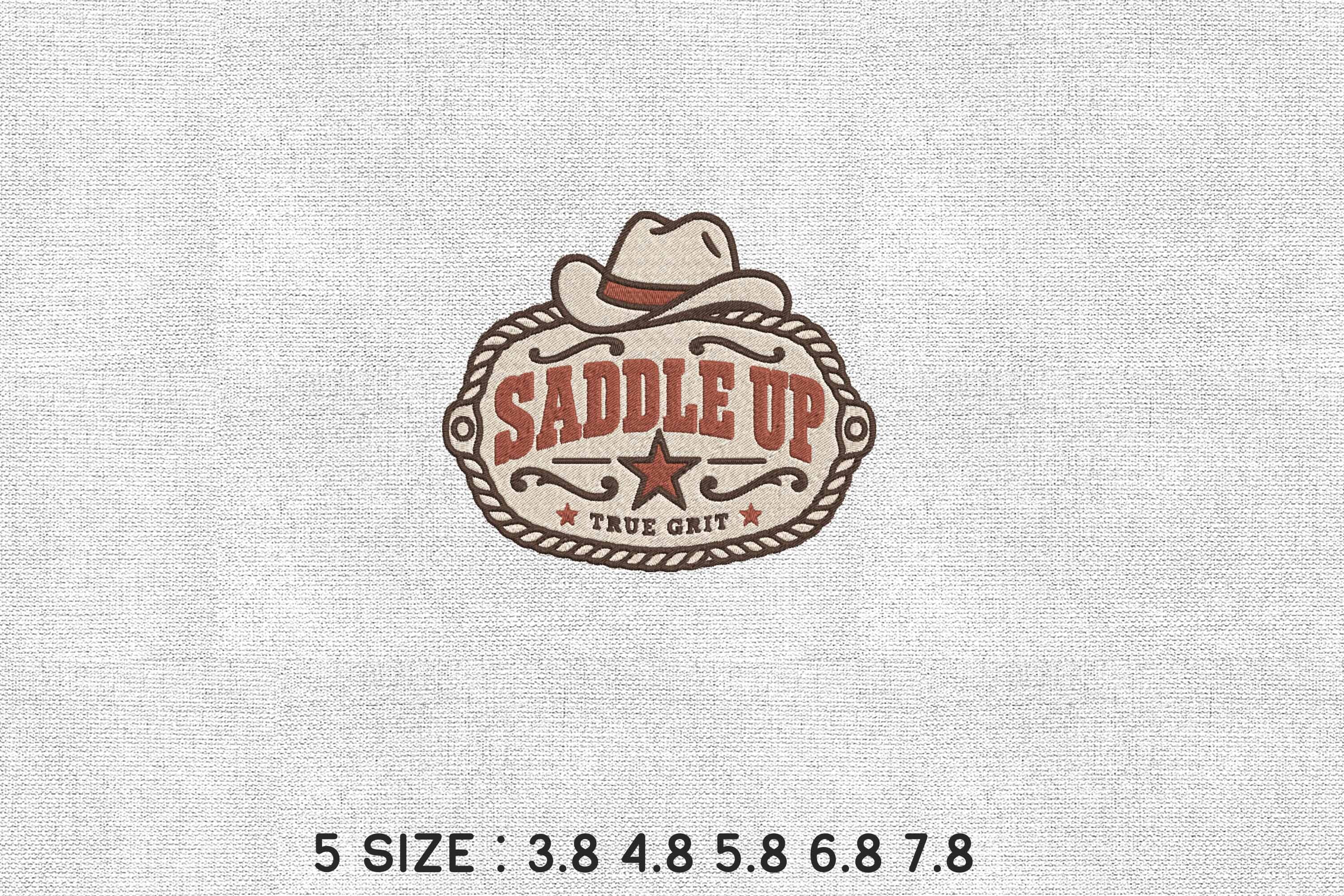 Saddle Up True Grit Western Embroidery