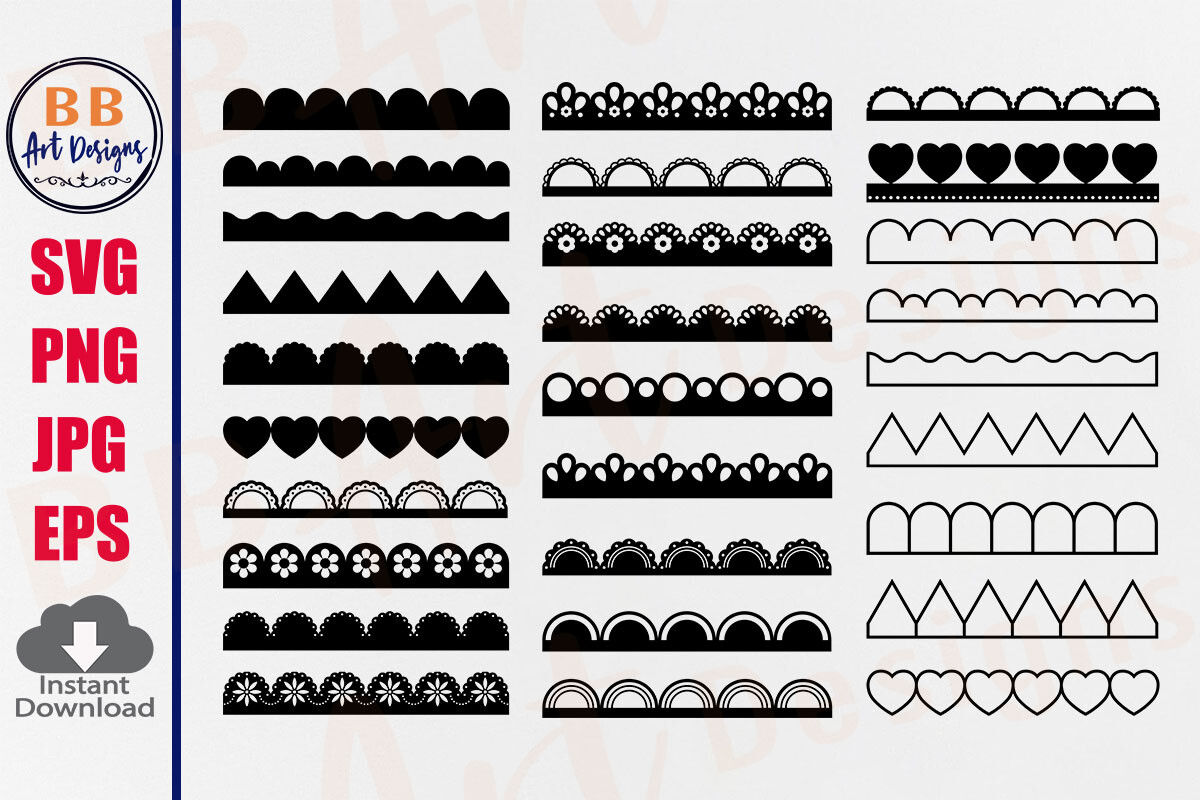 Scalloped Border Scallop Decorative SVG