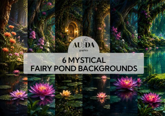 Six Mystical Fairy Pond Backgrounds