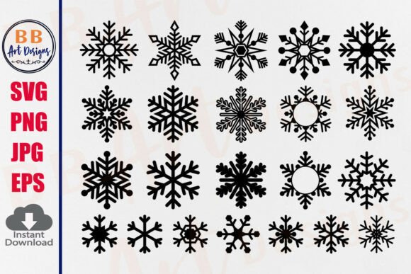 Snowflake SVG, Christmas Snowflakes EPS