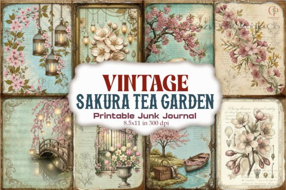 Vintage Sakura Tea Garden Junk Journal