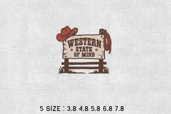 Western State of Mind Cowboy Embroidery