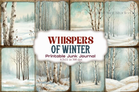 Whispers of Winter Junk Journal Pages