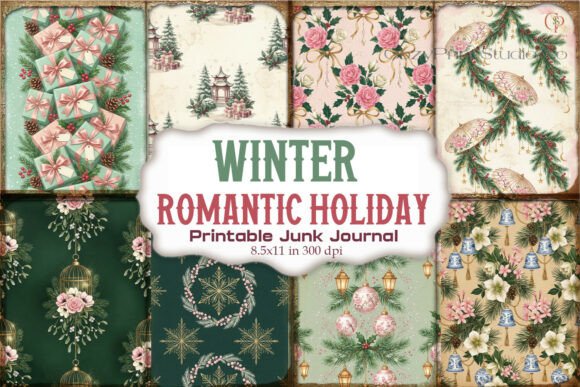 Winter Romantic Holiday Junk Journal