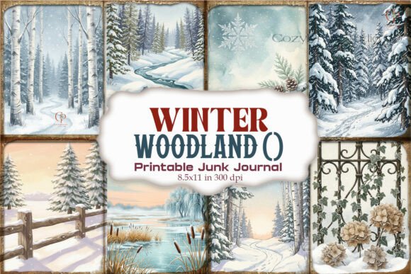 Winter Woodland Frosty Junk Journal