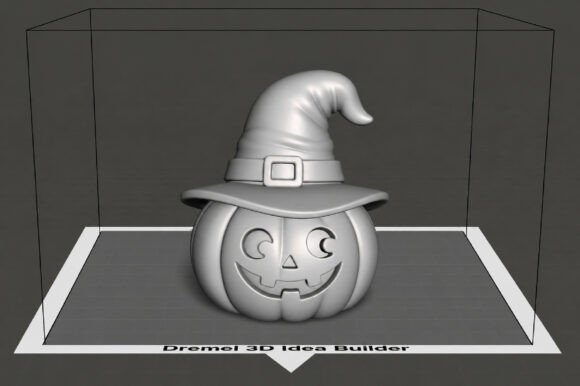 Witch Hat Pumpkin Halloween STL – 3D Printable Pumpkin Decor Model - Image 3